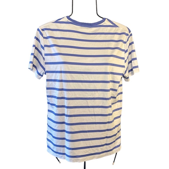 Ralph Lauren Polo Custom Slim fit Striped Blue and White Men's Shirt - Picture 3 of 3